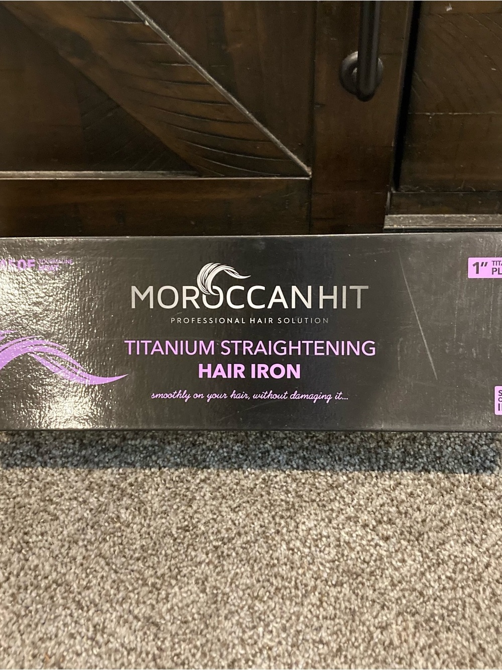 Moroccan Hit Titanium Hair Straightener 1” Plates 450°F Salon Flat Iron